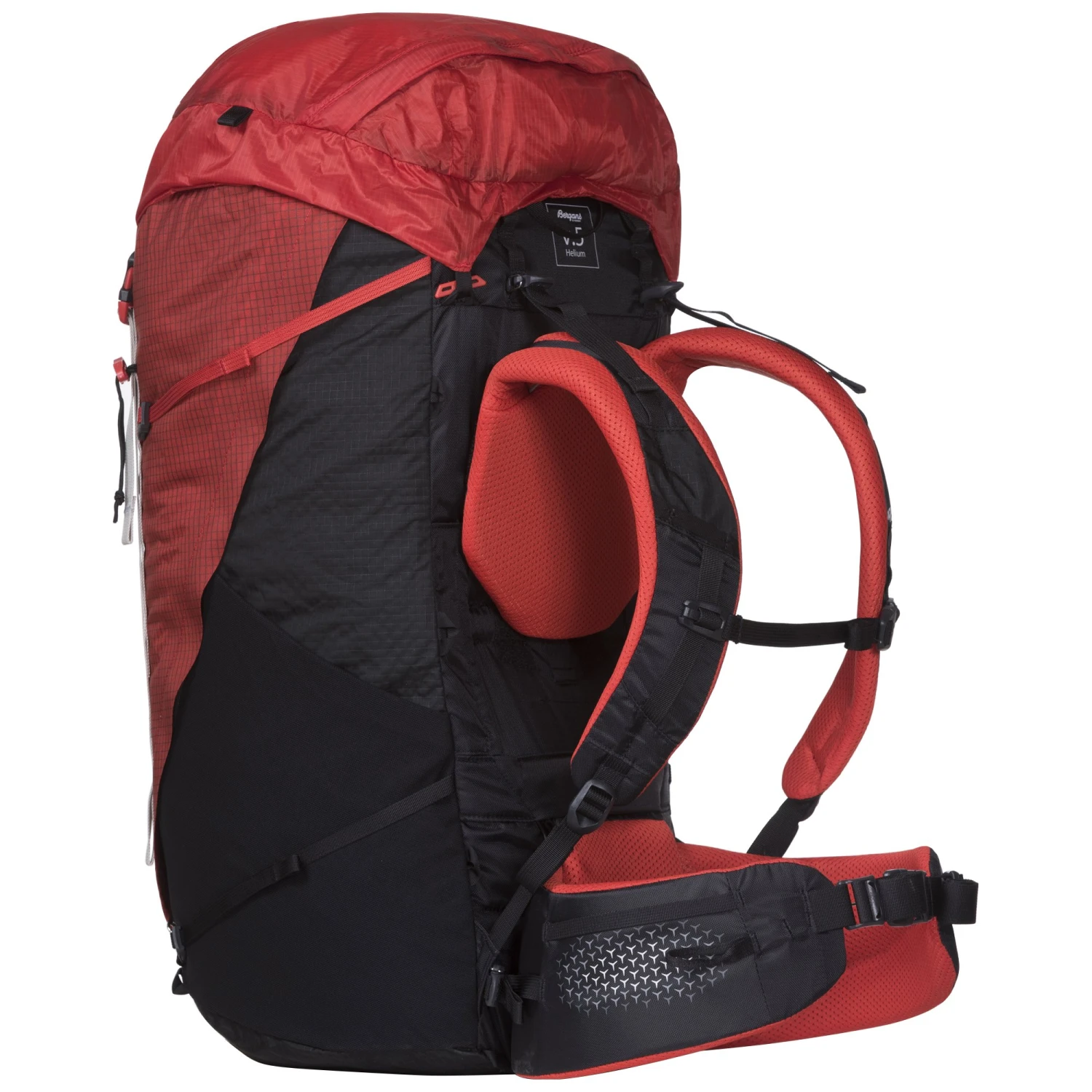 Bergans Helium V5 55L Rucksack (red-sand/black/aluminium) – Bild 3