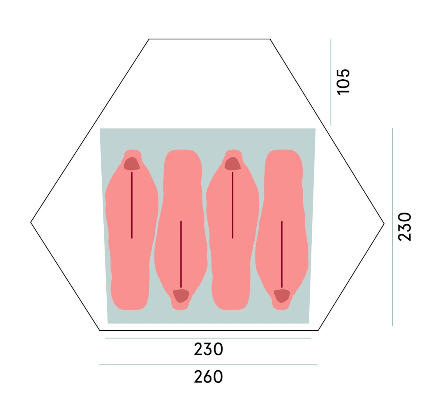 Bergans Wiglo LT 4P Zelt (red) 6 Bergans Wiglo LT 4P Zelt (red) – Bild 4