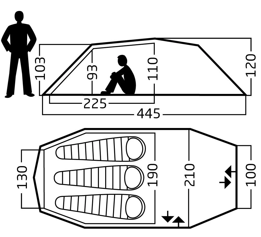 Nordisk Oppland 3 PU Zelt (dark-olive) 7 Nordisk Oppland 3 PU Zelt (dark-olive) – Bild 5
