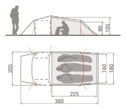 Vaude Arco XT 3P Zelt (buckeye) 9 Vaude Arco XT 3P Zelt (buckeye) -Gregory Exped Geschaft Vaude Arco XT 3P Zelt buckeye D 12258 594 Bild 4