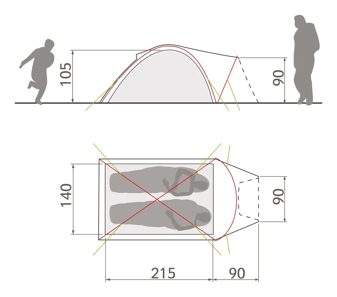 Vaude Campo Compact XT 2P Zelt (terracotta) 5 Vaude Campo Compact XT 2P Zelt (terracotta) – Bild 3