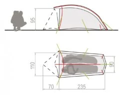 Vaude Hogan SUL 1-2P Zelt (cress-green) -Gregory Exped Geschaft Vaude Hogan SUL 1 2P Zelt cress green D 12483 182 Bild 2