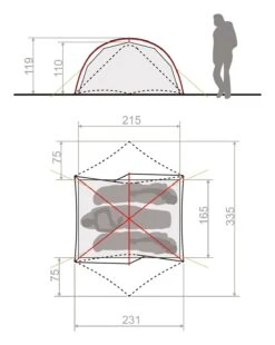 Vaude Space Seamless 2-3P Zelt (cress-green) -Gregory Exped Geschaft Vaude Space Seamless 2 3P Zelt cress green D 14424 182 Bild 3