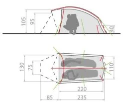 Vaude Taurus UL 2P Zelt (green) -Gregory Exped Geschaft Vaude Taurus UL 2P Zelt green D 12310 400 Bild 2